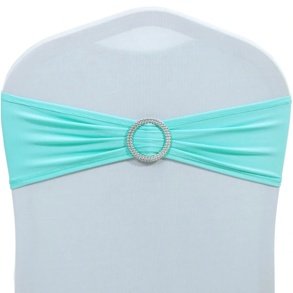 Pack of 12 Tiffany blue chairs sashes